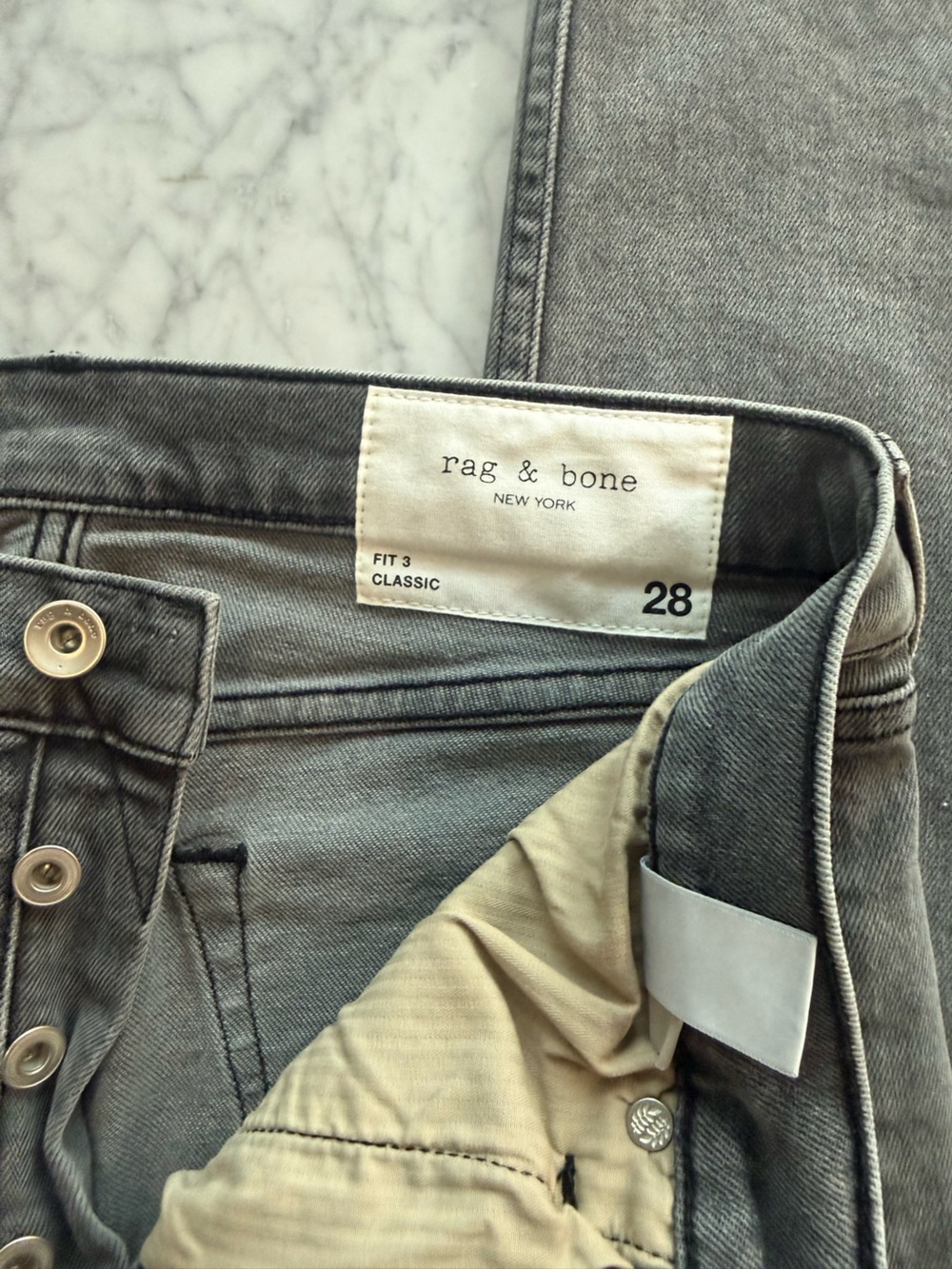 rag & bone Classic Fit Chinos in Gray